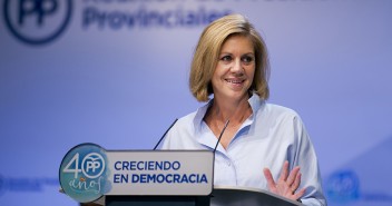 María Dolores de Cospedal en la reunión de presidentes provinciales del PP