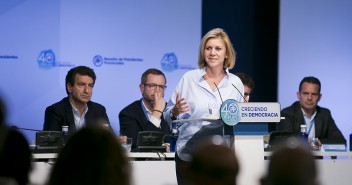 María Dolores de Cospedal en la reunión de presidentes provinciales del PP