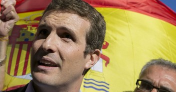 Pablo Casado en la concentración en defensa de la unidad de España