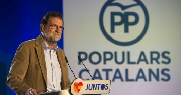 Mariano Rajoy en el acto de presentación de candidatos del PPC