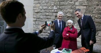 Xavi García Albiol, Pablo Casado y Adolfo Suárez Illana participan en un acto por la concordia en el Salón del Tinell