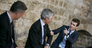 Xavi García Albiol, Pablo Casado y Adolfo Suárez Illana participan en un acto por la concordia en el Salón del Tinell