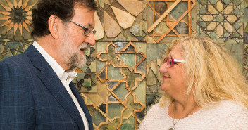 Mariano Rajoy con la madre de Sandra palo, María del Mar Bermúdez