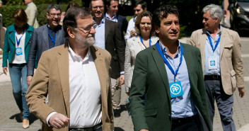 El Presidente del PP Mariano Rajoy junto al Presidente del PP Balear, Biel Company