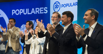 Mariano Rajoy, Isabel Bonig, Luis Barcala y José Ciscar en Alicante.