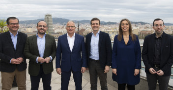 Pablo Casado en la presentación de candidatos del PP por Cataluña