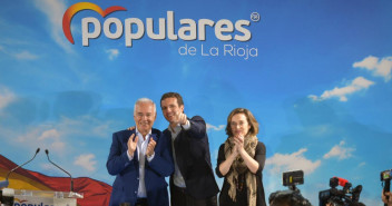 Pablo Casado en la presentación de los candidatos del PP a las alcaldías de La Rioja