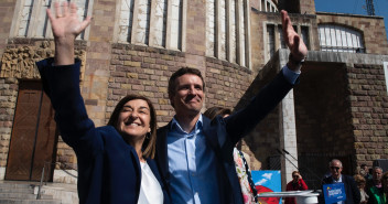 Pablo Casado, en un encuentro con los candidatos de la zona del “Besaya” en Torrelavega