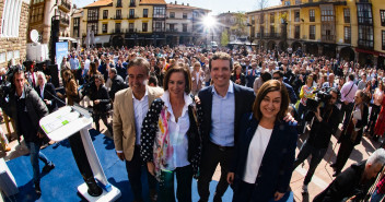 Pablo Casado, en un encuentro con los candidatos de la zona del “Besaya” en Torrelavega