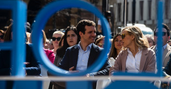 Pablo Casado, en un encuentro con los candidatos de la zona del “Besaya” en Torrelavega