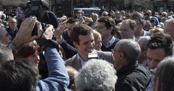 Pablo Casado en un acto en León 