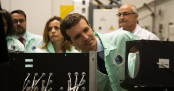 Pablo Casado en su visita a La Laguna