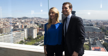 Pablo Casado en la presentación del programa electoral en Barcelona