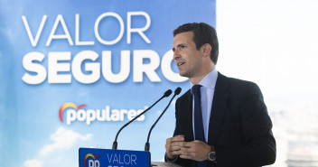 Pablo Casado en la presentación del programa electoral en Barcelona