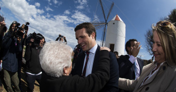 Pablo Casado en un acto del PP en Menorca