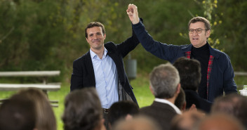 Pablo Casado en un Mitin en Nemenzo, Santiago de Compostela