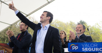 Pablo Casado en un Mitin en Nemenzo, Santiago de Compostela