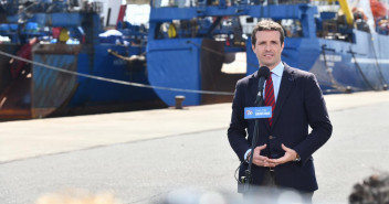 Pablo Casado en su visita a Gran Canaria