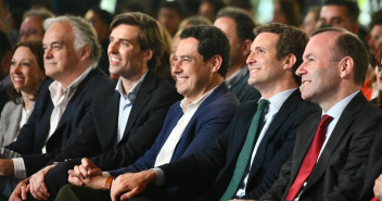 Pablo Casado en un mitin del Partido Popular en Málaga