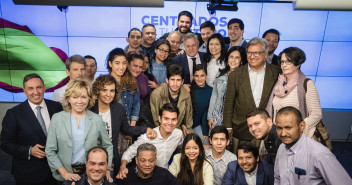 Dolors Montserrat en el acto con venezolanos residentes en Madrid, junto a Leopoldo López