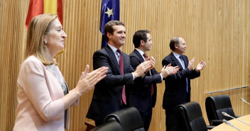 Pablo Casado preside reunión plenaria con los grupos del PP del Congreso y el Senado