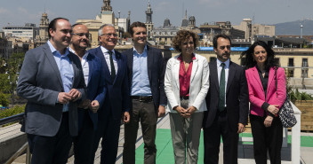 Pablo Casado en el Palau de Mar en Barcelona