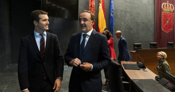 Reunión de Pablo Casado con Javier Esparza, Presidente de UPN