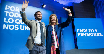 Pablo Casado clausura un acto del PP sobre empleo y pensiones