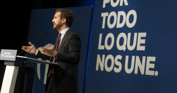 El presidente del Partido Popular, Pablo Casado