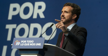 El presidente del Partido Popular, Pablo Casado