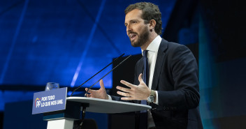 Intervención de Pablo Casado en el cierre de campaña del PP en Madrid