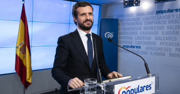 El presidente del Partido Popular, Pablo Casado