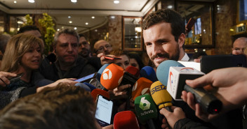 Pablo Casado asiste al Desayuno Informativo de la presidenta de la Comunidad de Madrid, Isabel Díaz Ayuso