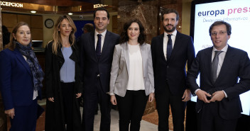 Pablo Casado asiste al Desayuno Informativo de la presidenta de la Comunidad de Madrid, Isabel Díaz Ayuso