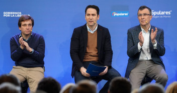 Teodoro García, José Luis Martínez-Almeida y José Ballesta en el acto "Gobiernos por la libertad"