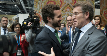 Pablo Casado y Alberto Núñez Feijóo, en FITUR 2020