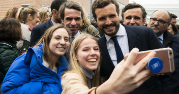 Coloquio entre Pablo Casado y José María Aznar en la UFV.