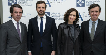 Coloquio entre Pablo Casado y José María Aznar en la UFV.