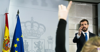 Pablo Casado, en rueda de prensa
