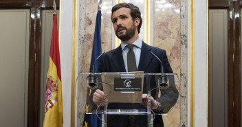 El presidente del Partido Popular, Pablo Casado