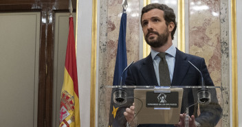 El presidente del Partido Popular, Pablo Casado