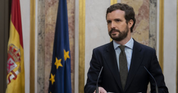 El presidente del Partido Popular, Pablo Casado