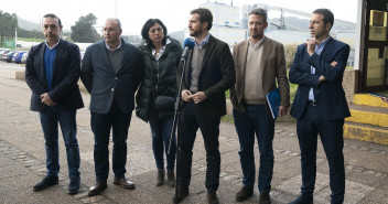 Intervención de Pablo Casado tras su reunión con el Comité de Empresa de Alcoa