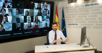 Pablo Casado, durante su intervención