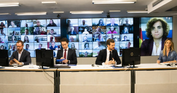 Videoconferencia con el Grupo Popular en el Congreso, el Senado y el Parlamento Europeo.