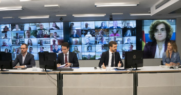 Videoconferencia con el Grupo Popular en el Congreso, el Senado y el Parlamento Europeo.