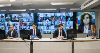 Videoconferencia con el Grupo Popular en el Congreso, el Senado y el Parlamento Europeo.