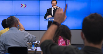 Pablo Casado, en rueda de prensa tras la reunión del Comité de Dirección