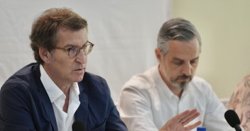 Alberto Núñez Feijóo mantiene un encuentro con empresarios de Jaén.