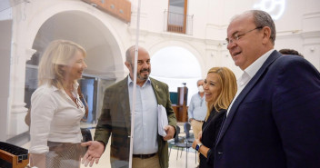  Pedro Rollán y José Antonio Monago ofrecen una rueda de prensa desde Mérida